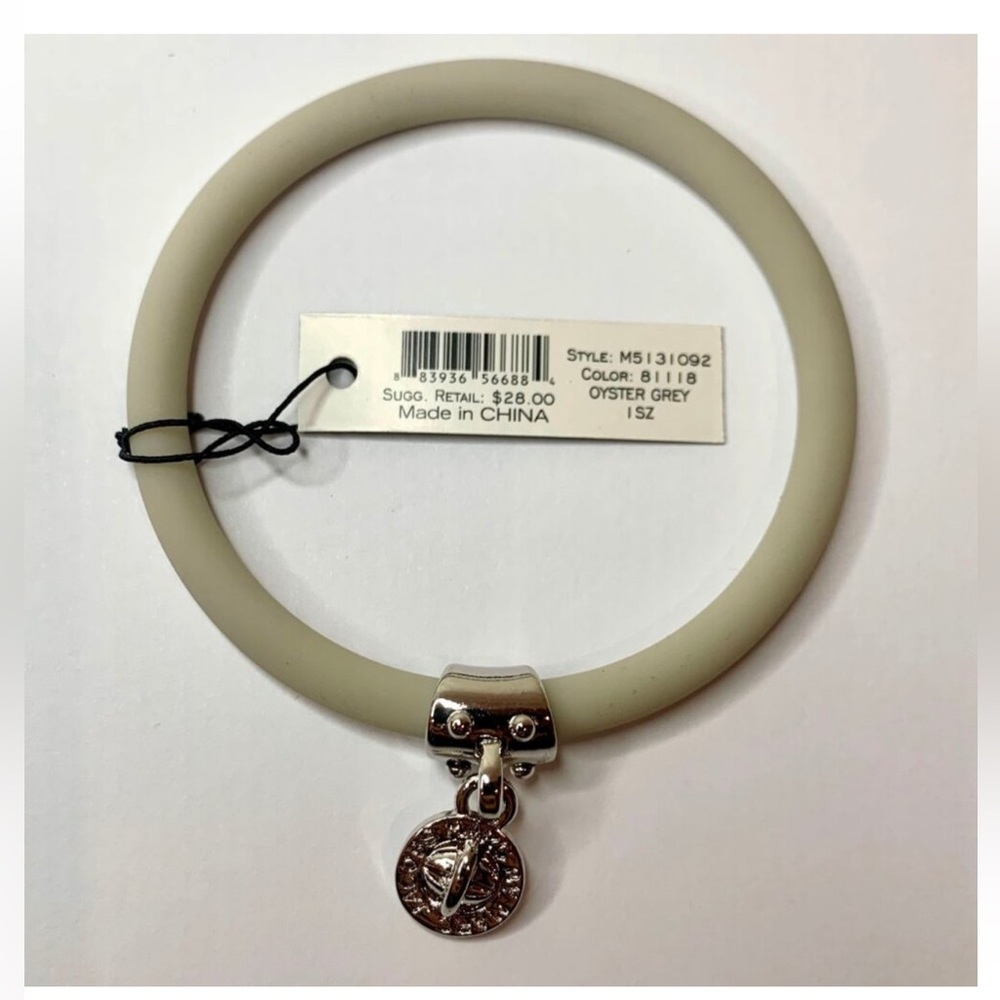 Marc Jacobs Stretchy gray and silver charm bracelet